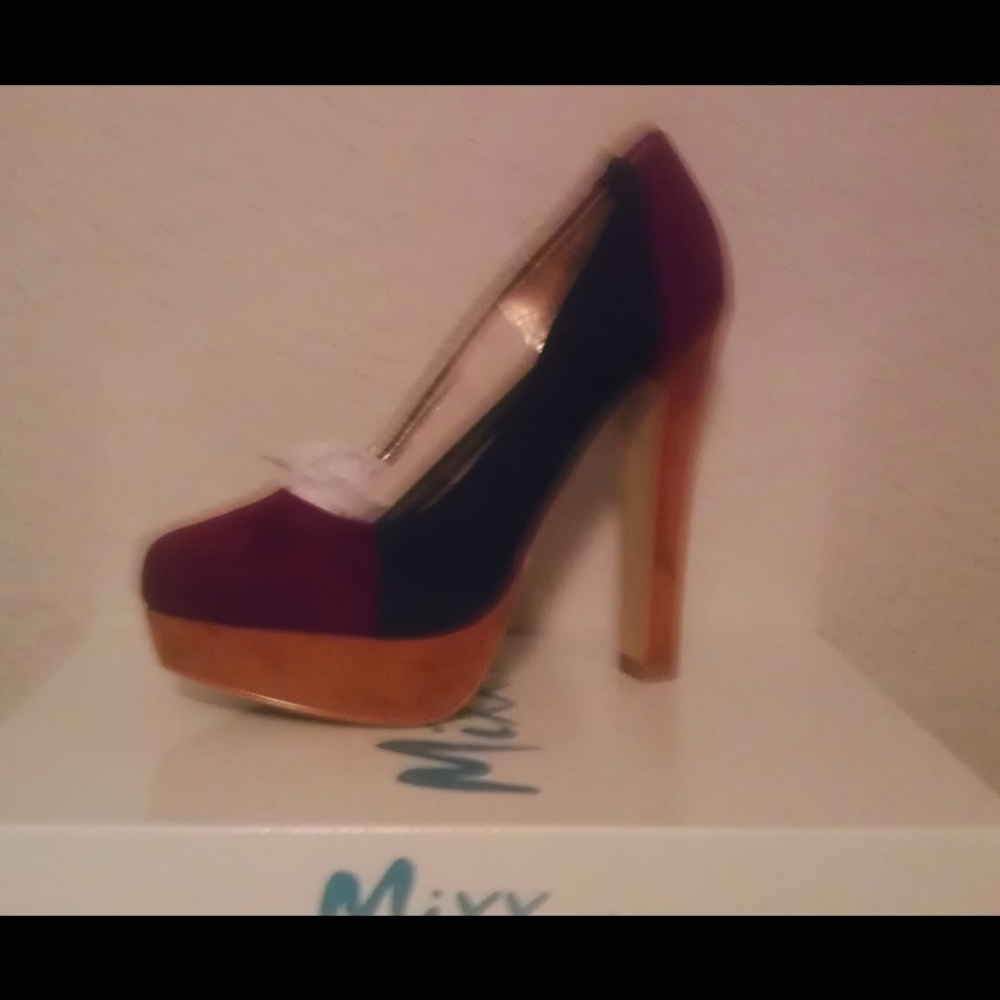 Multi color suede  heels